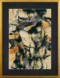WARIACJE NA TEMAT by Alfred Lenica, 1964, gwasz, papier, sold Oct 2014