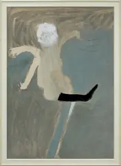 POSTAĆ by Teresa Pągowska, 1975, akwarela, gwasz, olej, papier, sold Oct 2014