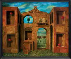 Henryk Waniek, BRAMA DO OGRODU, 1985, olej, płótno