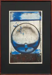 Michał Braniewski, Przed odlotem, 1976, akwaforta, akwatinta, odprysk barwny, papier