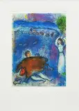 Marc Chagall, Pasterz, litografia barwna, papier
