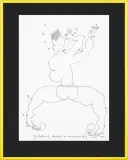 Jan Dobkowski, Tancerka w pończochach, 1997, tusz pióro, papier
