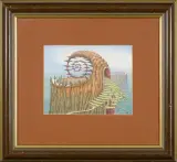 Granitowy Potok by Jacek Yerka, 1997, kredki, ołówek, papier, sold Sep 2014