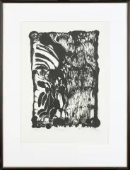 Barbara Zbrożyna, Bez tytułu, 1998, litografia, papier kremowy