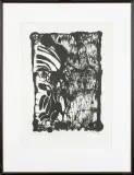Barbara Zbrożyna, Bez tytułu, 1998, litografia, papier kremowy