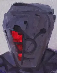 Znak by Stasys Eidrigevičius, 1997, olej, płótno naklejone na tekturę, sold Aug 2014