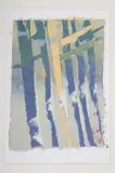 Ewa Latkowska-Żychska, Rano w lesie, 2013, papier ręcznie czerpany, technika wschodnia