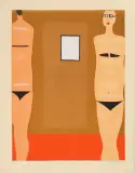 Dwie kobiety z lustrem by Jerzy Nowosielski, ok. 1995-97, serigrafia barwna, papier, sold Aug 2014
