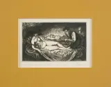 Kopia pracy B. Schulza: Xięga Bałwochwalcza by Małgorzata Leszczewska-Włodarska, akwaforta, papier, sold Aug 2014