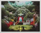 Apartament na działce by Jacek Yerka, 2009, giclée, papier, sold Aug 2014