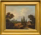 E. Bąkowska, OKOLICA KIELC, 1868, olej, płótno