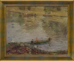 Krystyna Łada-Studnicka, NAD JEZIOREM, olej, płótno