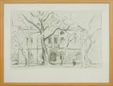 Stanisław Żurad, SYNAGOGA W WARSZAWIE, 1983, kredka, papier
