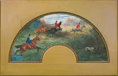Jan Rosen, POLOWANIE PAR FORCE Z OGARAMI, 1881, technika mieszana