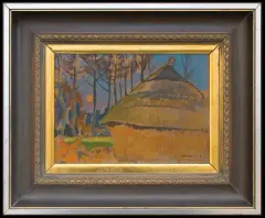 BRODŁO (Heeze, Holandia) by Stanisław Czajkowski, 1916, olej, tektura, sold Jun 2014