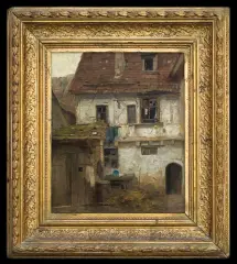 Aleksander Gierymski, PODWÓRKO W MONACHIUM, 1870-1874, olej, płótno