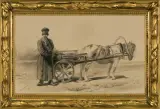 WOŹNICA PRZY DWUKÓŁCE by Nikołaj Jegorowicz Swierczkow, 1859, ołówek, tusz, papier, offered Jun 2014
