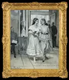 Emil Rosenstand, W TEATRZE. ANTRAKT, 1917, gwasz, akwarela, karton