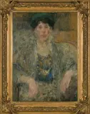 Olga Boznańska, PORTRET PANI Z SZALEM, 191[3?]
