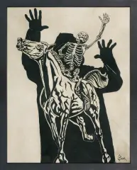 Jerzy Panek, ŚMIERĆ NA KONIU, 1970, olej, płótno