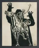 Jerzy Panek, ŚMIERĆ NA KONIU, 1970, olej, płótno