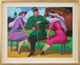 Jacek Pałucha, MANEWRY MIŁOSNE, 2014, olej, płótno
