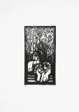 Jom Kipur, z cyklu Judaica by Jerzy Duda-Gracz, 1964, linoryt, papier, sold Jun 2014