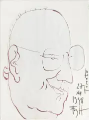 Portret Bogdana by Andrzej Fogtt, 1998, collage (rysunek na papierze, naklejony na płótno, sold Jun 2014
