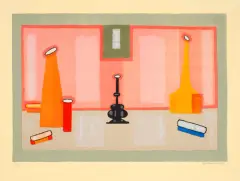Jerzy Nowosielski, Martwa natura, 1998, serigrafia barwna, karton