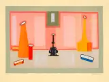 Martwa natura by Jerzy Nowosielski, 1998, serigrafia barwna, karton, sold Jun 2014