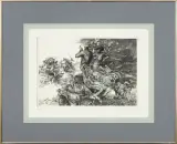 Krzysztof Witold Skórczewski, Emigranci II, 1987, miedzioryt, mezzotinta, papier