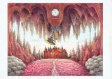 Inside Out by Jacek Yerka, 2014, kredki, ołówek, karton, sold Jun 2014
