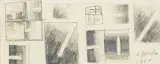 Stefan Gierowski, SZKICE DO OBRAZÓW, 1961, ołówek, papier kremowy