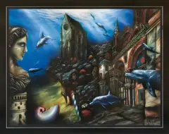 Tomasz Sętowski, ZATOPIONE ŚWIATY, 1999, technika mieszana