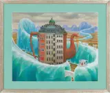 ICE TEA by Jacek Yerka, 2014, pastel, karton, sold May 2014