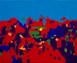 Temperatura miasteczka Nr 8. Aleatoryzm by Zdzisław Otello Horodecki, 2009, akryl, płótno, sold Apr 2014