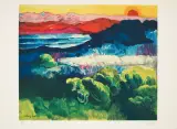 Moïse Kisling, Pejzaż z czerwonym słońcem