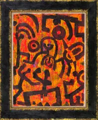 Stanisław Młodożeniec, 1 I 1999, akryl, gwasz, papier nakl. na płótno