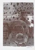 Jan Tarasin, Bez tytułu. Znaki i koła, 1990, serigrafia, papier