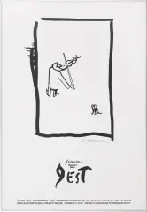 Henryk Tomaszewski, Plakat Galerii Gest w Łodzi, 1996, serigrafia, papier
