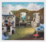Kuchnia malarza by Jacek Yerka, 2001, giclée, papier, sold Apr 2014