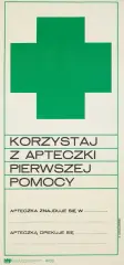 Roman Banaszewski, Korzystaj z apteczki pierwszej pomocy, 1968, offset barwny, papier