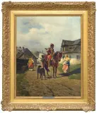 Wladislaw Szerner, NA GAWĘDCE, ok. 1885, olej, płótno