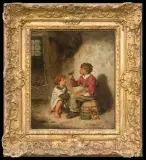 Edwin Roberts, DZIECI ZE SZCZYGŁEM, 1880, olej, deska