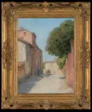 Richard Birnstengel, ULICZKA W MIEŚCIE, 1916, olej, tektura