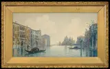 Umberto Ongania, WENECJA. CANALE GRANDE, akwarela, papier