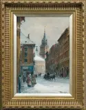 WARSZAWA, STARE MIASTO by Władysław Chmieliński, olej, płótno, sold Mar 2014