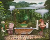 KIESZONKOWA DŻUNGLA - ŁAZIENKA by Jacek Yerka, 2013, akryl, płótno, offered Mar 2014