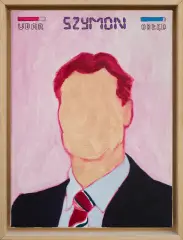 Marcin Bober, Szymon, z cyklu Rzeźnicy, 2010, akryl, płótno
