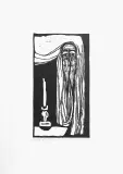 Sobota 1, z cyklu Judaica by Jerzy Duda-Gracz, 1964, linoryt, papier, sold Mar 2014